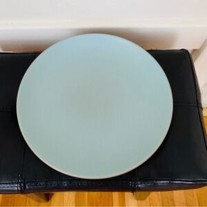 $52 New Heath Ceramics Aqua Chocolate Brown Coupe Dinner Plate 11'' Diameter
